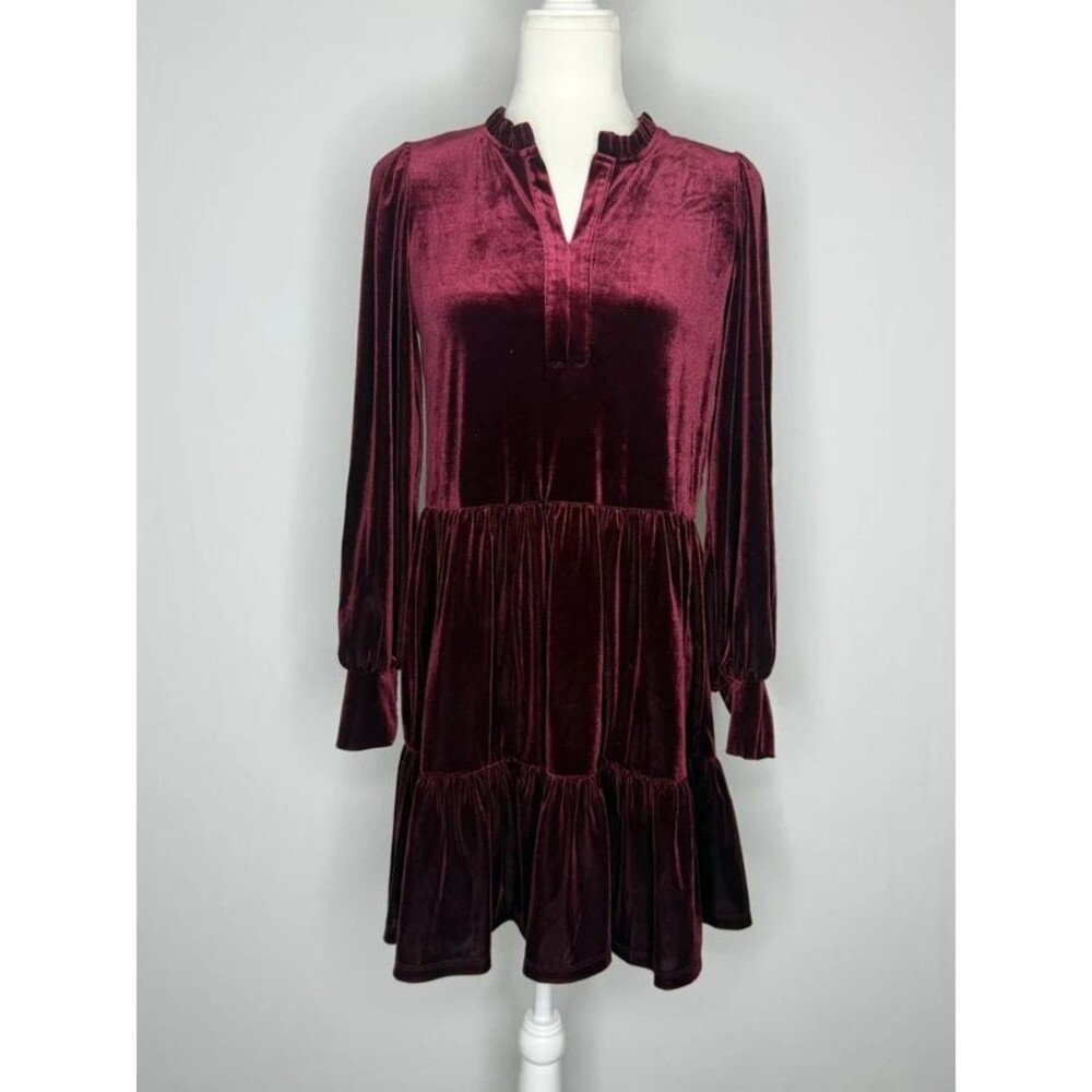 Velvet Burgundy Mini Dress